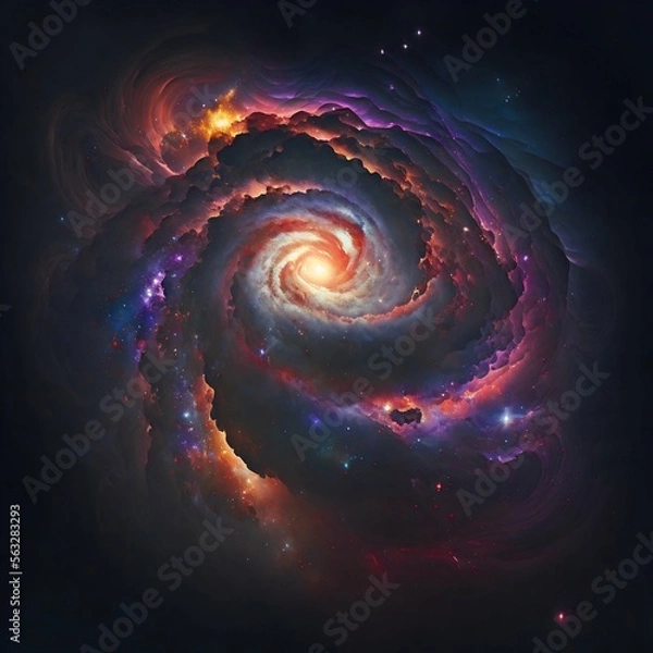 Obraz Galaxy in space. Generative AI