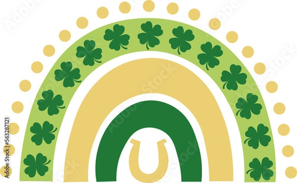 Obraz St Patrick's Day Rainbow isolated Vector illustration on white background