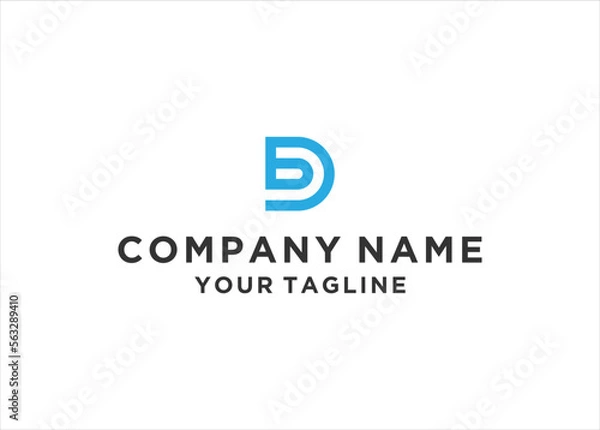 Fototapeta BD letter logo design vector illustration	
