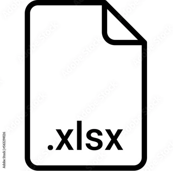Obraz XLSX extension file type icon