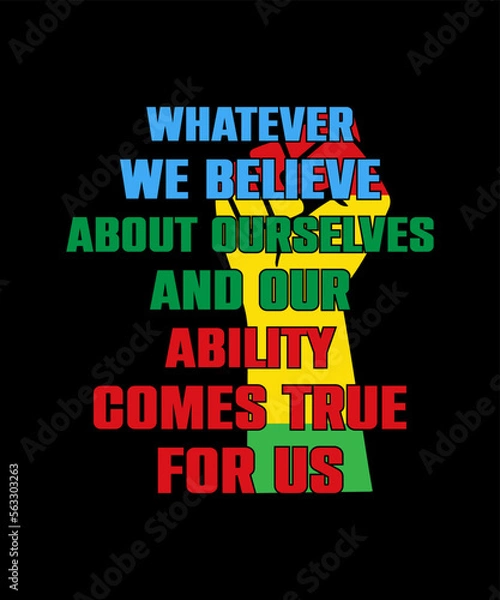 Fototapeta BLACK HISTORY TYPOGRAPHY LETTERING  T SHIRT DESIGN