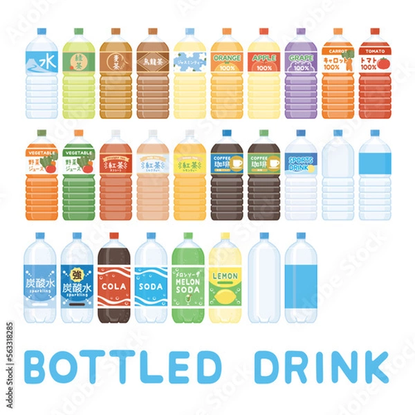 Obraz ペットボトル飲料のセット