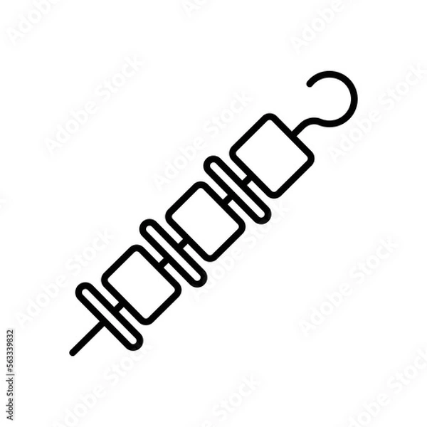 Fototapeta satay icon. outline icon