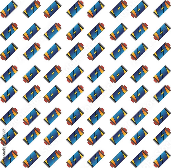 Fototapeta Minimalistic background of lithium batteries