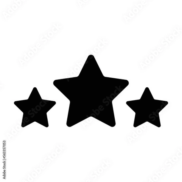 Obraz three 3 star icon symbol vector illustration 