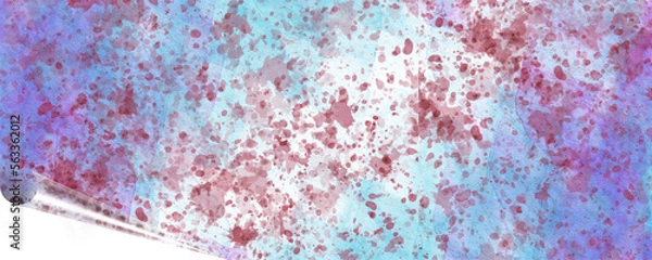 Obraz unique background design of paint splashes and brush strokes with transparent media and page curl