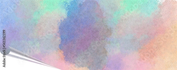 Obraz unique background design of paint splashes and brush strokes with transparent media and page curl