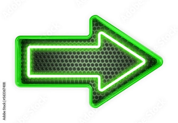 Obraz neon green arrow