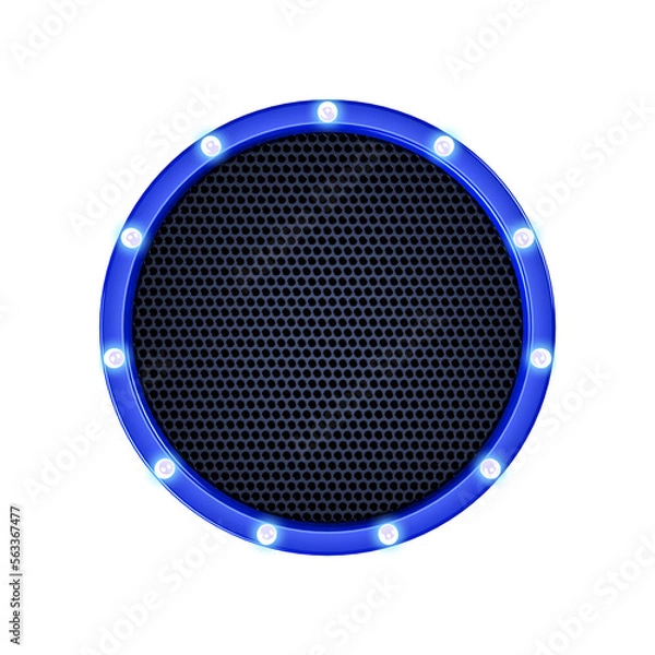 Obraz Blue circular panel with lamps