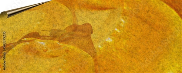Obraz brush strokes background with velvet surface and page curl