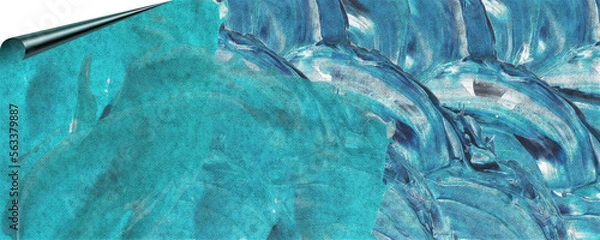 Obraz brush strokes background multicolours with velvet surface and page curl