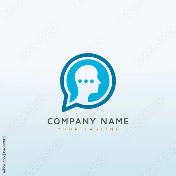 Obraz speech therapist vector logo design