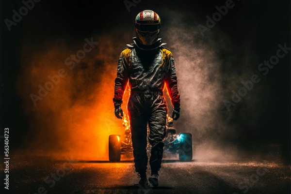 Fototapeta Go-Kart, Motorsports, Generative AI, Illustration