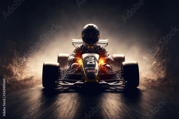 Fototapeta Go-Kart, Motorsports, Generative AI, Illustration