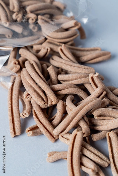 Obraz Variety of types and shapes of Italian pasta