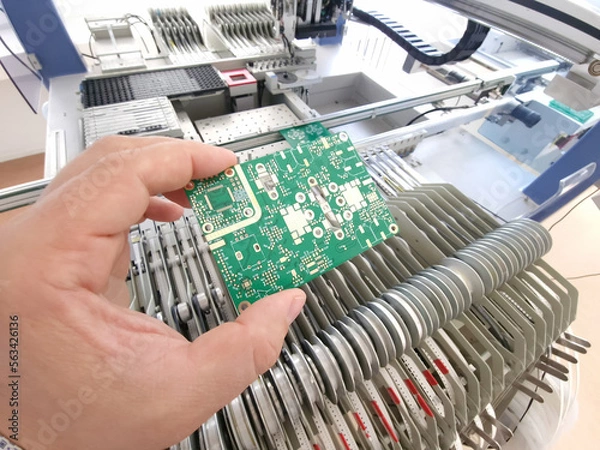 Fototapeta RF PCB preparation for assembly