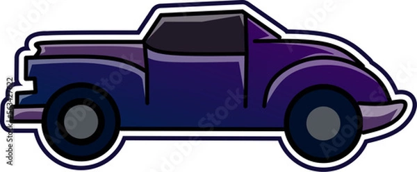 Obraz classic car icon flat design for automotive theme