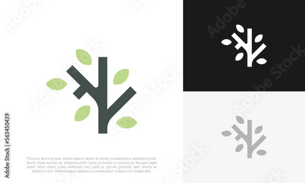 Obraz tree simple modern logo design vector