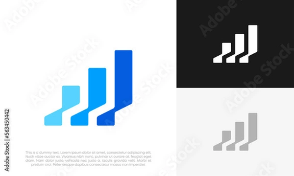 Obraz financial growth logo design vector