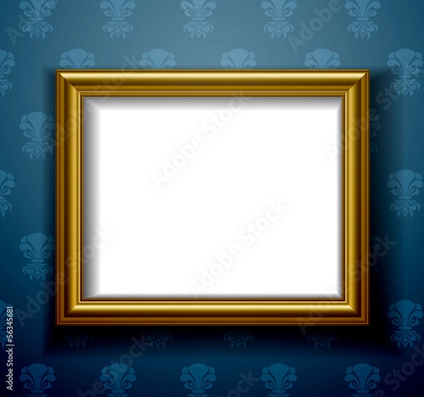 Obraz Gold frame on wall