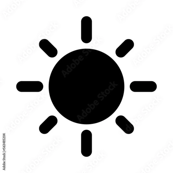 Obraz Sun Isolated Silhouette Solid Line Icon with sun, , brightness, light Infographic Simple Vector Illustration