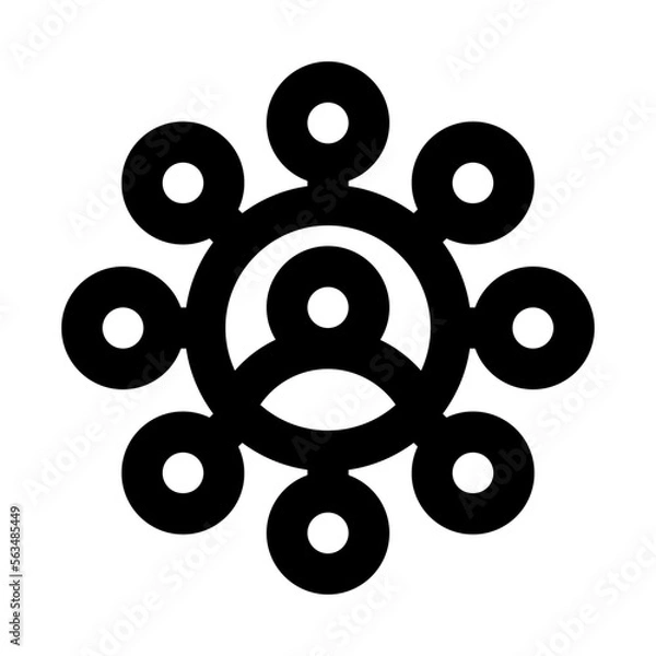 Obraz Capability Isolated Silhouette Solid Line Icon with capability, , connection Infographic Simple Vector Illustration