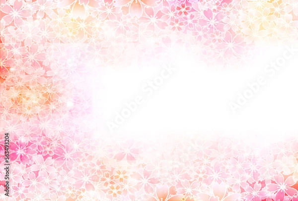 Fototapeta 桜　春　和柄　背景