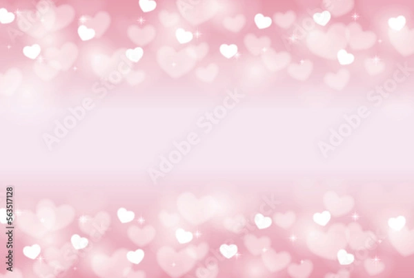 Obraz ハートとピンクのグラデーションの背景