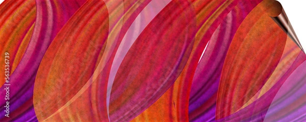 Obraz unique background design of paint splashes and brush strokes with transparent media and page curl