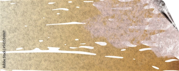 Obraz unique background design of paint splashes and brush strokes with transparent media and page curl