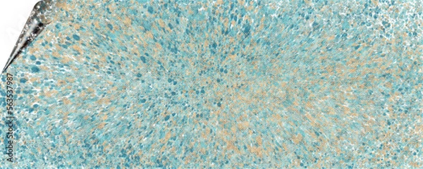 Obraz unique background design of paint splashes and brush strokes with transparent media and page curl