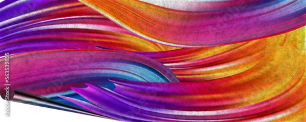 Obraz unique background design of paint splashes and brush strokes with transparent media and page curl