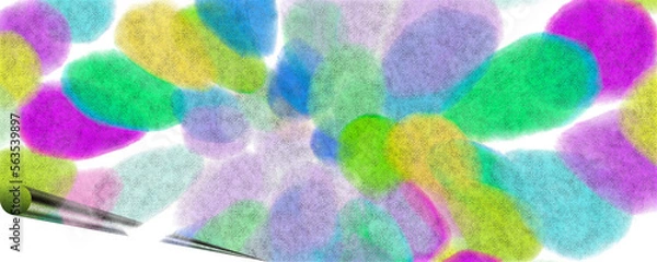 Obraz unique background design of paint splashes and brush strokes with transparent media and page curl