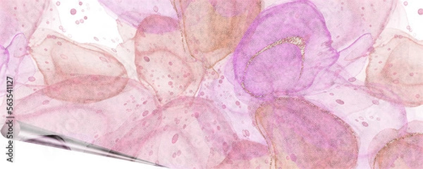 Obraz unique background design of paint splashes and brush strokes with transparent media and page curl