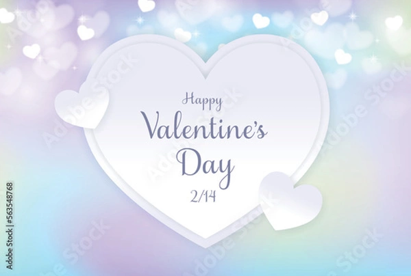 Obraz バレンタインのメッセージカード（青系）