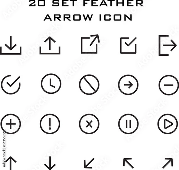 Fototapeta set icon upload download