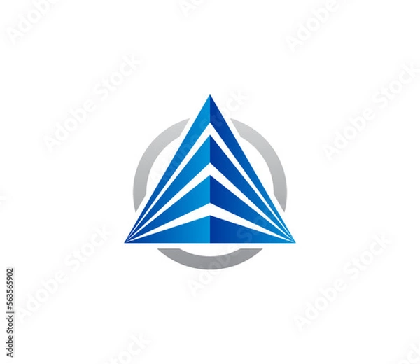 Fototapeta Investment Logo - Finance Growth Symbol - Abstract Pyramid Icon