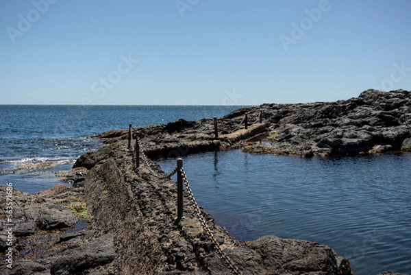 Fototapeta Calm blue ocean pool