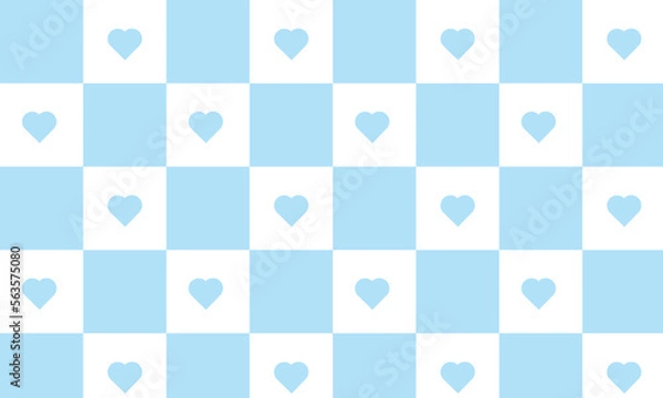 Obraz Blue love grid wallpaper background pattern