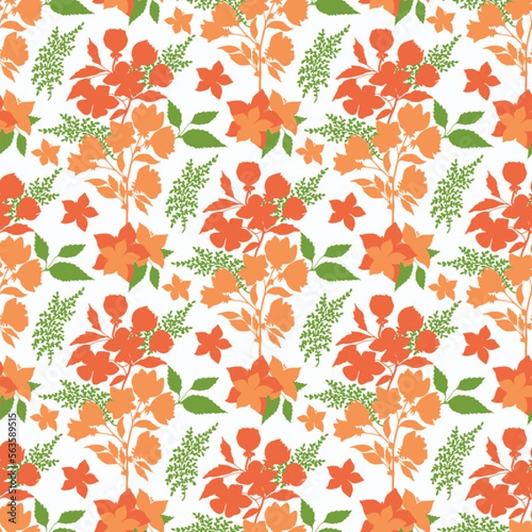 Obraz Vector bright seamless pattern. Hand drawn illustration.