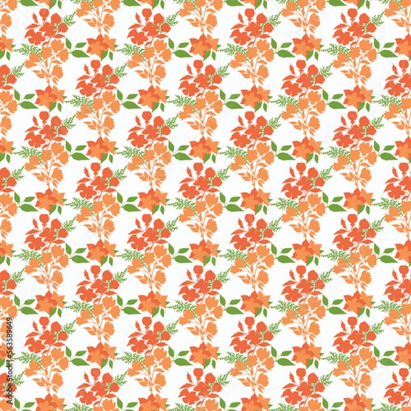 Obraz Vector bright seamless pattern. Hand drawn illustration.