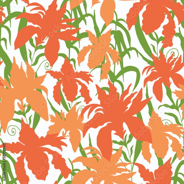 Obraz Vector bright seamless pattern. Hand drawn illustration.