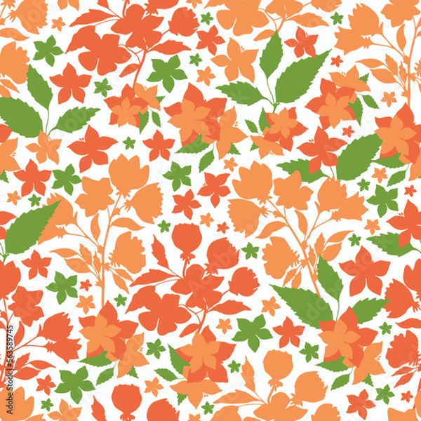 Obraz Vector bright seamless pattern. Hand drawn illustration.