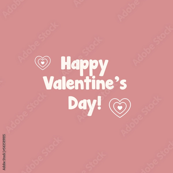 Fototapeta Happy valentine's day post, Happy valentine's day post texts.