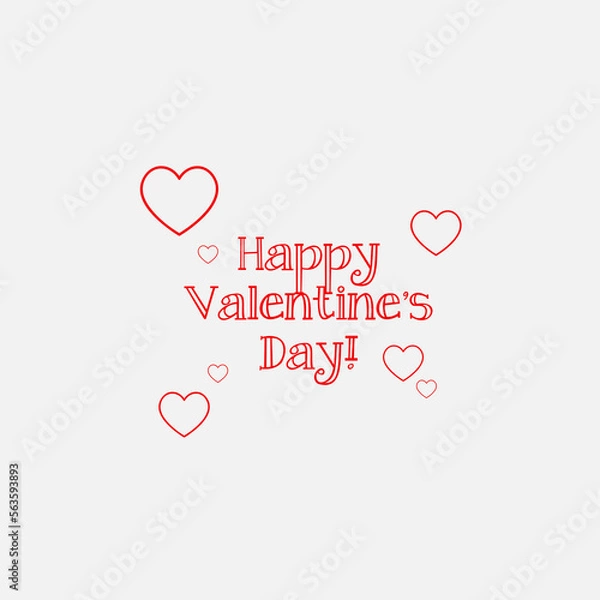 Obraz Valentine text effect vector and valentine wishes text vector