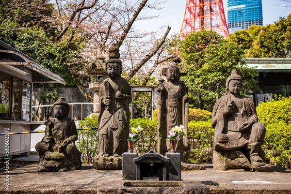 Obraz 東京港区　増上寺　四菩薩像