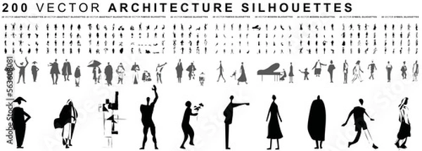 Fototapeta 200 Architecture silhouettes - Vector