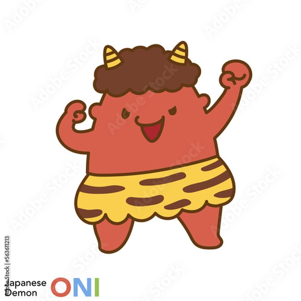 Fototapeta 日本の鬼のキャラクターシリーズ「元気な鬼」
