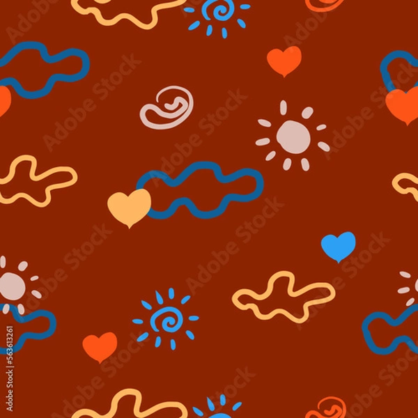 Obraz Doodl brown pattern