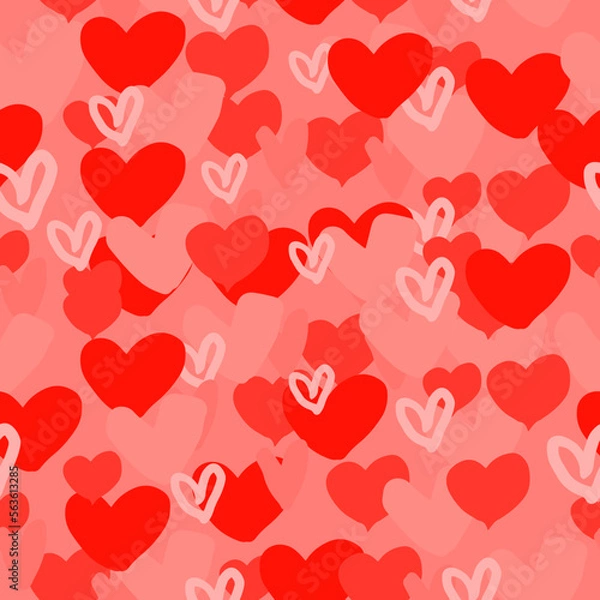 Obraz Doodl pattern with hearts
